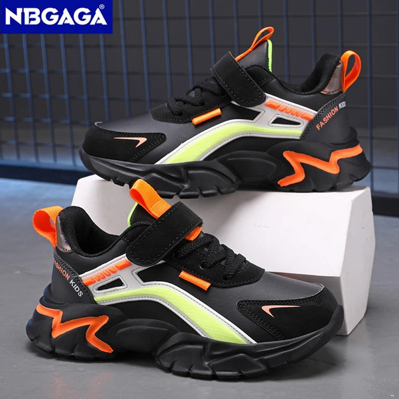   Sport Sneaker Kids Boys Casual Shoes for 5-16Years Old Children Leather Non-Slip Fashion Shoes  Shoes   EUR Brandsonce   NBGAGA Brandsonce Brandsonce