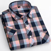   Casual Men's Plaid Shirt Short Sleeve 100% Cotton Soft Comfortable Cardigan Dress for Young Style  Clothing   EUR Brandsonce   PAULFITZGERALD Brandsonce Brandsonce