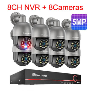   Techage 8CH 5MP HD POE CCTV Security Camera System Home Video Surveillance NVR Kit Face Detection Outdoor IP Camera Set Xmeye  Cameras   EUR Brandsonce   Techage Brandsonce Brandsonce