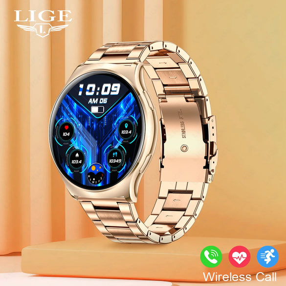   LIGE 1.43 inch AMOLED Screen Women's Smart Watch Smartwatch Bluetooth Call Blood Oxygen Monitor Sports Fitness Women's Watch  Watches   EUR Brandsonce   Lige Brandsonce Brandsonce