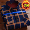   New 2024 Men's Long Sleeve Warm Plaid Shirt Autumn Winter Thick Fleece Casual Oversized  Clothing   EUR Brandsonce   Btsukimi Brandsonce Brandsonce