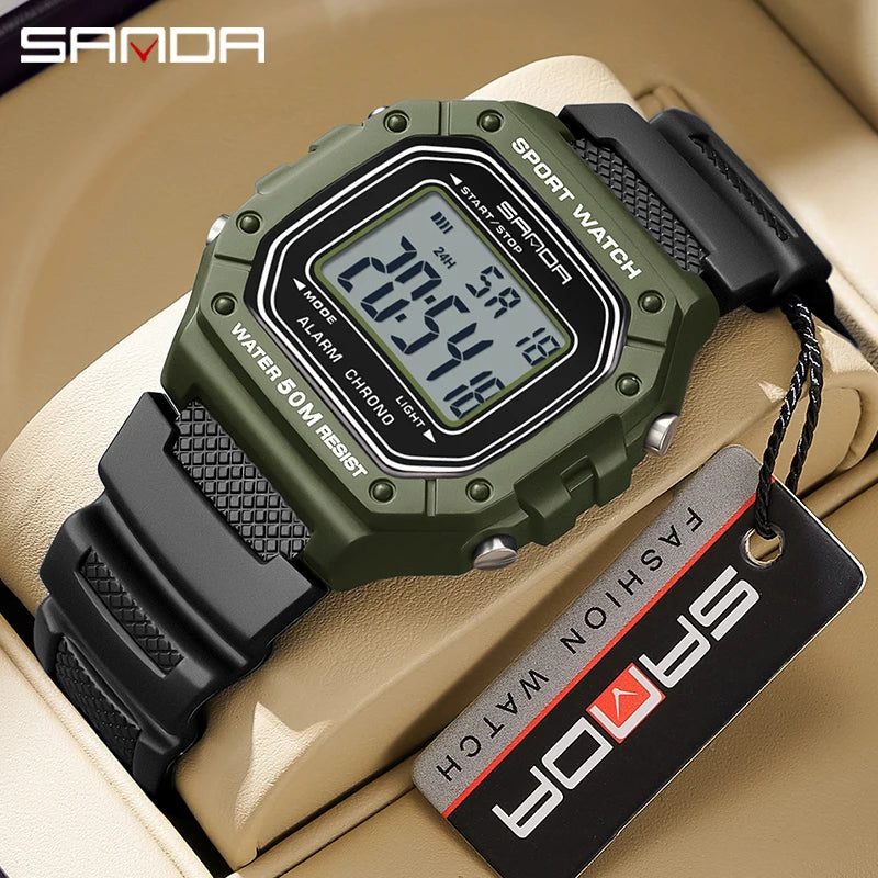   SANDA 2156 Fashion Mens Watch Military Water Resistant Sport Watches Army Big Dial Led Digital Wristwatches  Watches   EUR Brandsonce   SANDA Brandsonce Brandsonce