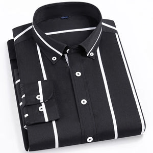   Men's Color Block Striped Dress Shirt Lightweight Long Sleeve Button-down without Pocket for Spring Summer  Clothing   EUR Brandsonce   Payel Brandsonce Brandsonce