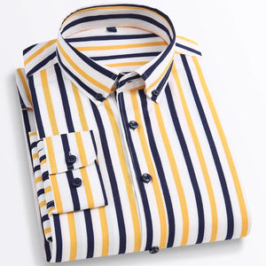   Men's Color Block Striped Dress Shirt Lightweight Long Sleeve Button-down without Pocket for Spring Summer  Clothing   EUR Brandsonce   Payel Brandsonce Brandsonce