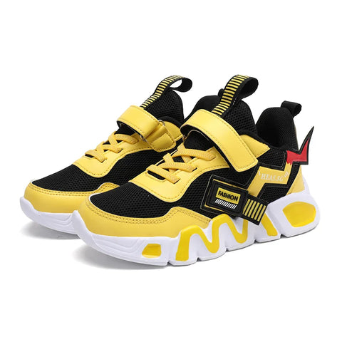   Yellow Boys Basketball Shoes Kids Non-slip Sneakers with Thick Sole for Outdoor Sports Soft Comfortable Children Trainer  sneaker   EUR Brandsonce   Brandsonce Brandsonce