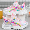   Disney Summer Casual Sneakers LED Light For Girls Frozen Elsa Princess Non-slip Outdoor Children Non-slip Pink Purple Shoes  Shoes   EUR Brandsonce   MINISO Brandsonce Brandsonce