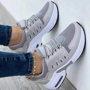   Fashion Sneakers for Women Casual Sports Shoes with Lace-up Mesh Breathable Plus Size Wedge Platform Vulcanised Shoes  Shoes   EUR Brandsonce   NoEnName_Null Brandsonce