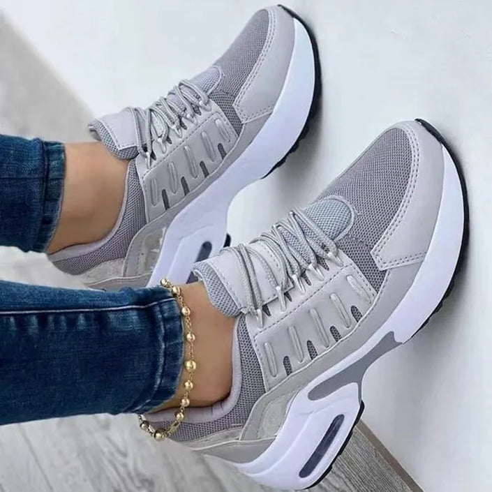   Fashion Sneakers for Women Casual Sports Shoes with Lace-up Mesh Breathable Plus Size Wedge Platform Vulcanised Shoes  Shoes   EUR Brandsonce   NoEnName_Null Brandsonce Brandsonce