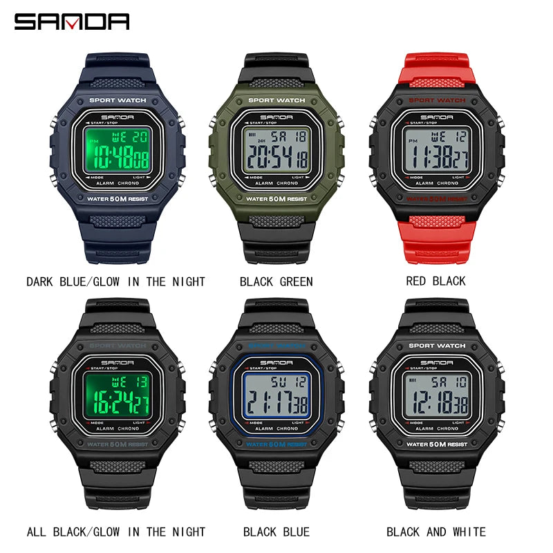   SANDA 2156 Fashion Mens Watch Military Water Resistant Sport Watches Army Big Dial Led Digital Wristwatches  Watches   EUR Brandsonce   SANDA Brandsonce Brandsonce